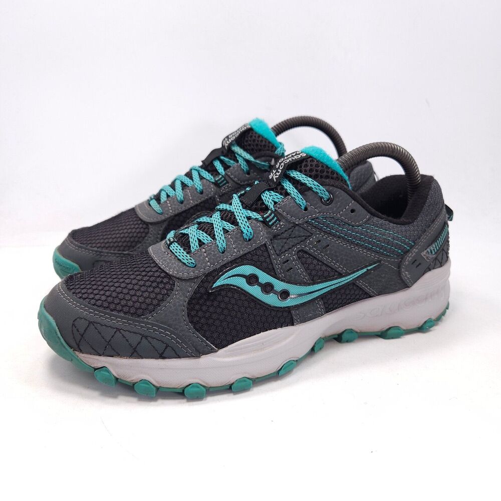 Saucony Raptor TR Athletic Lace Up Shoe Womens Size 8.5 S15427-1 Gray Blue